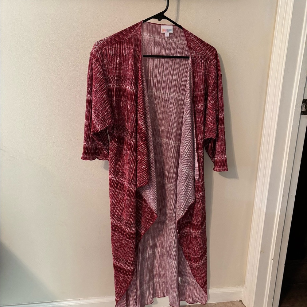 LuLaRoe Mauve and Cream Striped Blouse